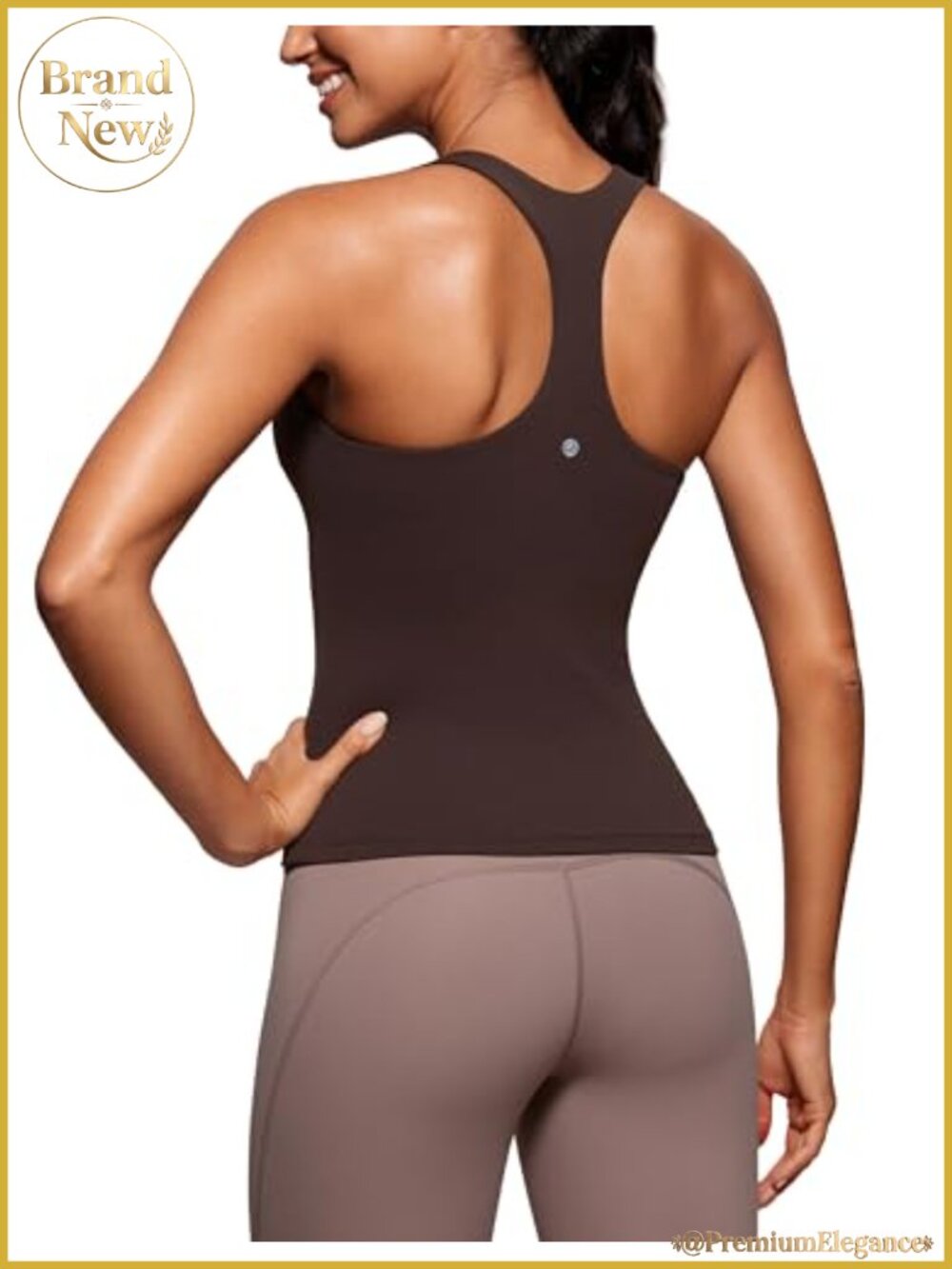 Butterluxe Racerback Tank with Built-In Bra Removable Pads